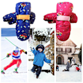 Miniatyrbild 2 av 5: Skidhandskar för barn Vinter Snö Snowboard Vindtät Vattentät Utomhussport Justerbar Handled Tjock Vante
