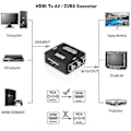 Pikkukuva 4 / 5: Wii HDMI -sovitin, Wii HDMI:ksi 720/1080p HD -muunninsovitin 3,5 mm:n äänilähdöllä, Wii 2 HDMI -muunnin Wii-monitorille, -projektorille ja -televisiolle, Ghtc