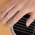 Miniatyrbild 4 av 5: 8st Gitarrdelar Gitarr Fingerplektrum Plektrum Rostfritt Stål
