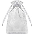Miniatyrbillede 1 af 2: 50 stk. 10x15 cm Premium Sheer Organza Poser Bryllupsgaveposer med Snøre Smykker Gaveposer
