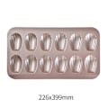 Miniatyrbilde 5 av 5: Non-stick belegg 12-delt skjellkakeform, 2-delt sett med bakeformer for husholdningssnacks