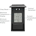 Miniatyrbild 3 av 5: Växthustermometer, Max Min Digital Väggtermometer, Utomhus Vattentät Termometer För Inomhus Utomhus Hem Trädgård Växthus