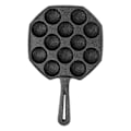 Miniatyrbillede 1 af 4: Takoyaki Pande 12 Huller Støbejern Takoyaki Maker Stegepande Japansk Blæksprutte Kødbolleform Non-stick Bageplade til Blækspruttekugler Æbleskiver Pandekager