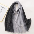 Miniatyrbillede 2 af 5: Dames Bomuldsscarf Lang Sequin Print Wraps Shawl Mode H