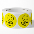 Miniatyrbillede 5 af 5: #500 stk. Forseglede Tema Stickers - Tak Emoji Smiley, Gaveetiket#