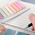 Miniatyrbilde 5 av 5: 1200 stk. Sticky Index Tabs, Flyttbare Filfaner Fargede Skrivbare Rektangel Bokmerker Med Linjal