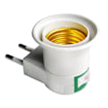 Miniatyrbild 1 av 5: E27 Skruvlampa Glödlampssockel Hållare Adapter Omvandlare med På-Av-brytare EU-kontakt