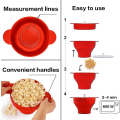 Miniatyrbilde 4 av 5: #Sammenleggbar silikon popcornbolle, rød#