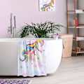 Miniatyrbillede 5 af 5: /#/Enhjørning Strandhåndklæde - 70 x 150 cm Pink Polyester Campinghåndklæder f/#/