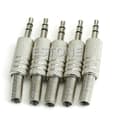 5 Stycken Silver 3.5mm Stereo Headset Kontakt Audio Kontakt Jack Adapter