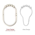 Miniatyrbillede 4 af 8: #Brushed Nickel Dusjforhængsringe - 12 Ekstra Store Dusjforhængsringe i Rustfrit Stål#