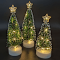 Miniatyrbilde 2 av 3: *3 Kunstig juletre Mini juletre og lys, Minia*