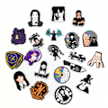 Miniatyrbillede 4 af 5: 20 Stykker 3D Clog-Sandaler Pynt (Wednesday Addams), Sko Charms