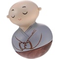 Miniatyrbillede 1 af 5: 1 stk. Spisebordsdekoration Buddha Munk Statuer Billegetøj Træ Kawaii Sød Meditationsmunk Figur Skrivebords Ornament Børn Mini Legetøj Siddende Buddha Statue Cutai