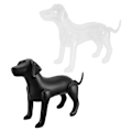 Miniatyrbild 3 av 4: 2 st Uppblåsbar Hund Skyltdocka Hundkläder Display Skyltdocka PVC Hund Kläder Skyltdocka
