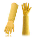 Miniatyrbillede 3 af 5: /#/Gule damehavehandsker, langhærmede havehandsker, lange ærmer/#/