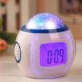 Miniatyrbild 1 av 3: Väckarklocka LED-display Projektionsklocka Digital Musik Stjärnhimmel