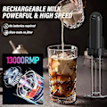 Miniatyrbild 3 av 5: Milk Fr Handhållen Elektrisk Mjölkskummare För Kaffe Elektrisk Visp Handhållen Med Fäste Mini Visp Kaffevisp Dryckesmixer Stav Fäste Usb Milk Fr F
