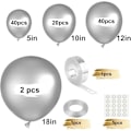 Miniatyrbillede 2 af 4: #Sølvballoner 102 stykker balloner#