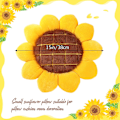 Miniatyrbild 2 av 5: 2 stycken 15 tum 3D blomma golv kudde sittkudde matta gul
