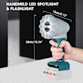 Miniatyrbillede 5 af 5: Led Arbejdslampe Tre-trins Justerbar Bærbar Hjemme Nødlampe Egnet Til 18v Batteri