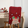 Miniatyrbild 5 av 5: #Set med 2 julrutiga stolsöverdrag, 50 x 46 cm, C#