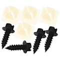 Miniatyrbild 3 av 4: 1 Set Nummerplåtsram Skruvar Clips Nummerplåtsfästen Nummerplåtsmonteringstillbehör