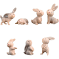 Miniatyrbillede 3 af 4: *7 søde kanin simulation mini dyr plast model dukke tegneserie m*