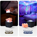 Miniatyrbillede 3 af 7: #Sort projektor saltlampe natlys 2 i 1#