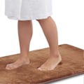 Miniatyrbillede 1 af 5: Memory Foam Bademåtte Skridsikker Absorberende Super Hyggelig Fløjls Badeværelses Tæppe (56 cm X 91 cm, Brun)