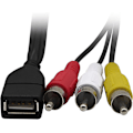 Miniatyrbilde 4 av 5: /#/USB til 3 RCA-kabel, USB 2.0 hunntype A til 3 RCA hann, composit/#/