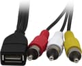 Miniatyrbillede 4 af 5: /#/USB til 3 RCA-kabel, USB 2.0 hun-type A til 3 RCA han, composit/#/