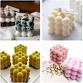 Miniatyrbillede 5 af 5: *Silikone stearinlysform, 3D stearinlysform, silikone terningform, DIY dåse*