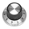Miniatyrbild 4 av 5: 12 st Potentiometer-knappar i metall med 0-9 ratt för 6 mm axel
