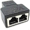 Miniatyrbillede 4 af 4: Ethernet 1 til 2 Splitter Adapter, Netværks Splitter Adapter, LAN Splitter 2 Hun til 2 Hun Porte CAT 5/CAT 6 Ethernet Forlænger Socket Connector 8P