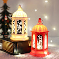 Miniatyrbild 3 av 5: Retro LED Jul Flamma Nattlampa Med Hängande Ring Snögubbe Julgran Element Livfull Färg Jullampa Gåva KaesiWhite