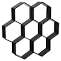 Miniatyrbilde 1 av 3: Sekskantet Murstein Form Plastsement Gulvflis Form DIY Gulvform for Hagegang Belegning (Svart)