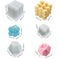 Miniatyrbillede 2 af 5: 3 Pak Silicone Stearinlysforme, 3D Boble Terning Vokslysfremstilling