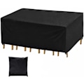 Miniatyrbillede 3 af 5: /#/123*123*74cm, Sort Havebord Betræk - Vandtæt Udendørs Spisning/#/