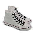 Miniatyrbillede 2 af 5: *Lav og mellem snørebånd, flade sneakers, egnet til sportssko, sports snørebånd (grå 0,8m 1 par)*