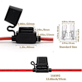 Miniatyrbillede 3 af 5: 10 Gauge Sikringsholder - 10 Awg Inline Sikringsholder Med 40 Amp Atc Bladsikringer (4-pak) Automotive Retrofit Sikringsholder