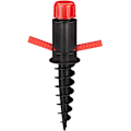 Miniatyrbillede 2 af 5: Sort base, parasolholder, rød, skruesupport, jordsok, D