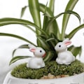 Miniatyrbillede 2 af 5: Dukkehus Miniature Bonsai Håndværk Have Landskab 10 stk. Kaniner