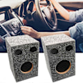 Miniatyrbilde 3 av 5: Kasse for Subwoofer Audio Stereo Høyttaler Portet Kabinett Høyttaler Sub Tre