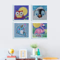 Miniatyrbild 5 av 5: Fyra Pack Uggla Serie Barn DIY 5D Diamantmålning efter Siffror Set