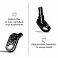 Pikkukuva 3 / 4: Pyörävaunun kytkentälukko, kulmakytkin, sopii useimpiin pyöriin