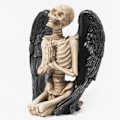 Miniatyrbillede 3 af 5: /#/Dekor Gave Knælende Vinget Skeletter Figurer ， Kunstnerisk Sk/#/