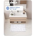 Miniatyrbillede 3 af 5: Skridsikker Bademåtte 40x60cm Hvid, Absorberende og Vaskbar Badeværelse