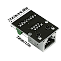 Miniatyrbilde 4 av 5: 4 stk. RJ45 Ethernet Hunnkontakt Breakout Board, 2,54 mm Koblingsbrett Skjermet Nettverksadapter Terminal
