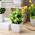 Miniatyrbilde 3 av 3: 4 stk. falske potteplanter, kunstig plante, realistiske planter, falske potteplanter, estetiske falske planter